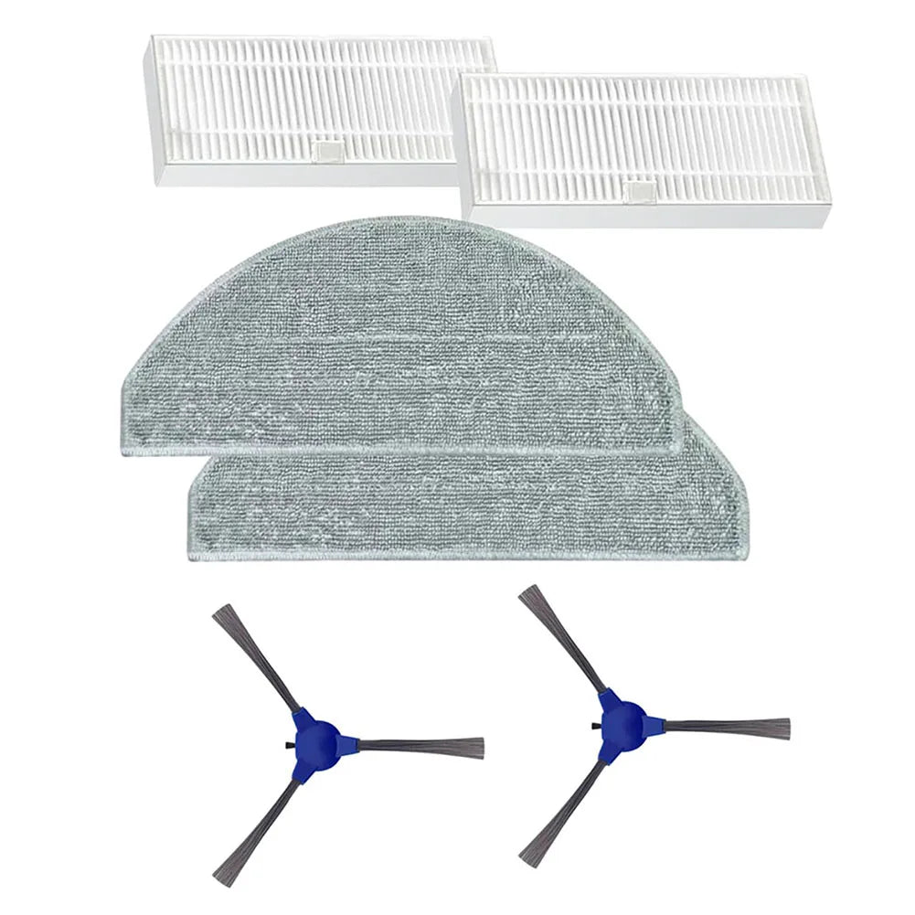 2pcs Side Brushes Filters Mop Pads Set For Cecotec For Conga Y8 Y80 Robot Vacuum Cleaner Spare Parts Home Cleaning Tools Oasis Select