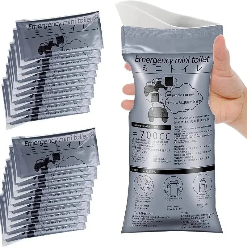 5-40pcs Outdoor Emergency Urinate Bags 700ml Easy Take Piss Bags Travel Mini Mobile Toilet For Baby Women Men Vomit Bag Oasis Select