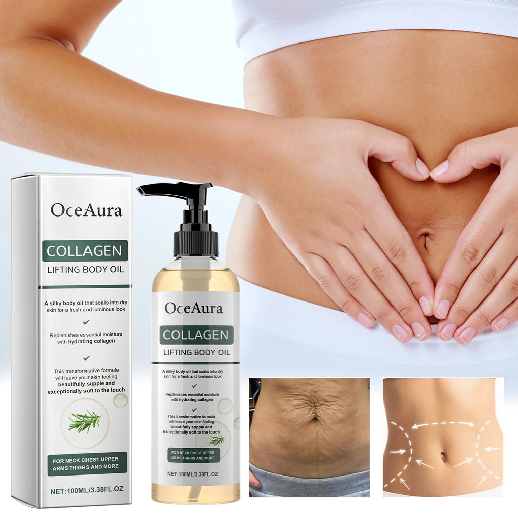 OceAura Collagen Body Oil Moisturizing and Moisturizing Whole Body Massage Essential Oil for Dry Skin Moisturizer Hydrating Oasis Select