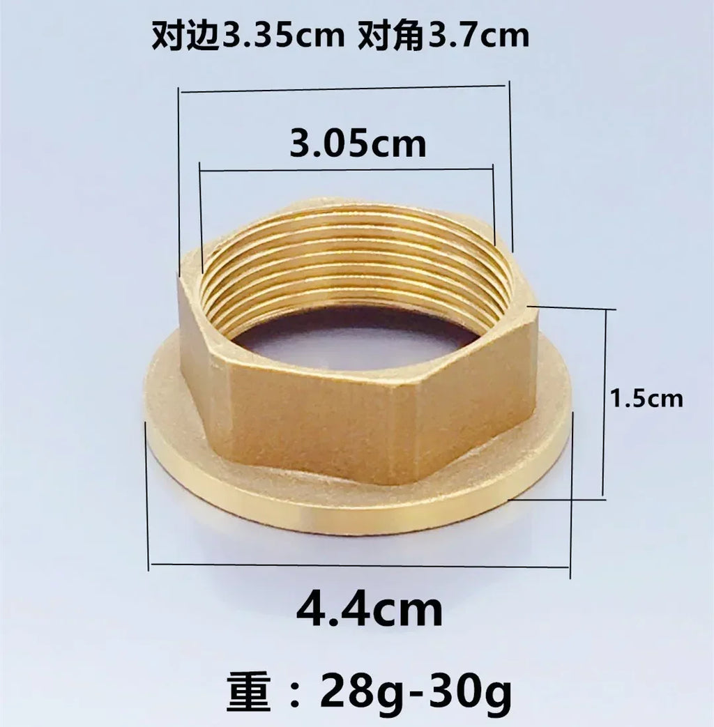 Copper Kitchen Sink Cold Hot Faucet Accessories Base Fixed Foot Screw Nut Water Tap Pipe Connector for Bathroom Kitchen Hardware Oasis Select A