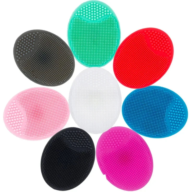 1/2/3/4pcs Silicone Face Wash Brush Clean Pores Baby Shampoo Brush Baby Bath Brush Soft Hair Round Shampoo Comb Home Use Oasis Select