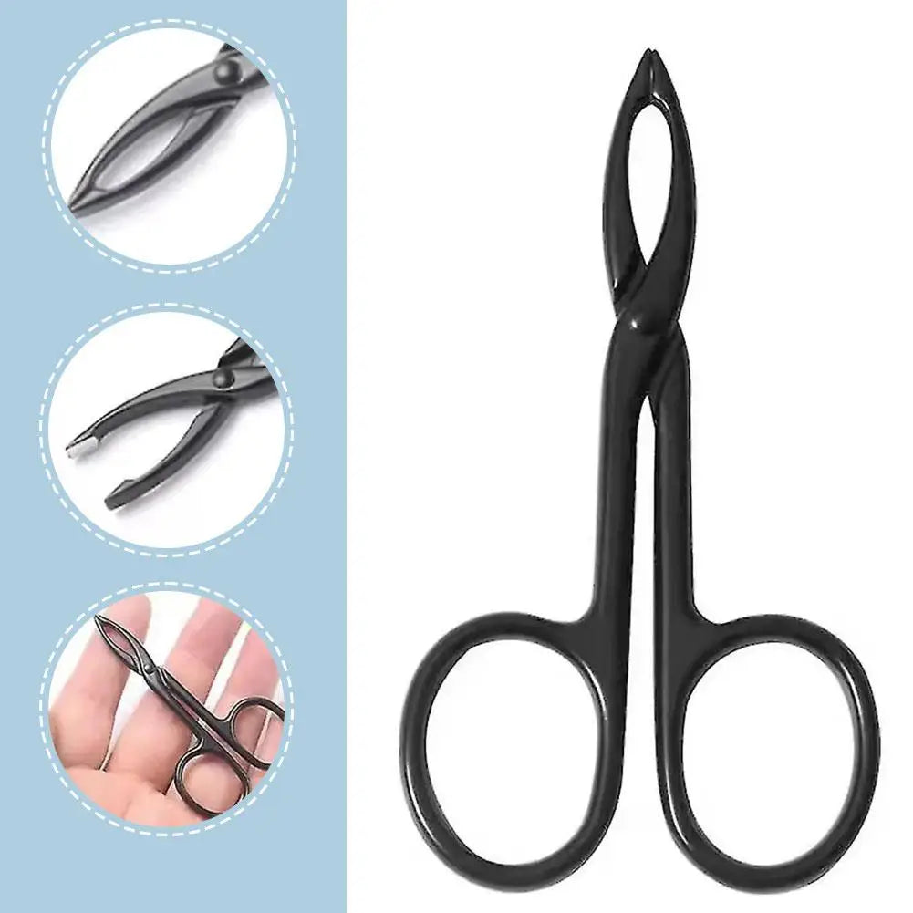 New Stainless Steel Eyebrow Pliers Clip Scissors Tweezers Straight Pointed Stainless Steel Eyebrow Plucking Makeup Beauty Tools Oasis Select
