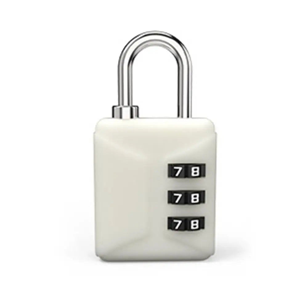 Backpack Zipper Lock Mini Password Padlock Trolley Case Password Lock Student Dormitory Cabinet Password Lock Oasis Select White