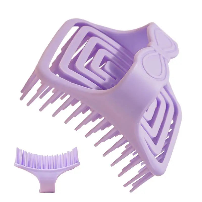 Hollow Out Hair Brush Hollow Hair Scrubber Shampoo Brush Scalp Scrub Massager Gentle Bath Cleaning Comb Bathroom Care Scrubber Oasis Select