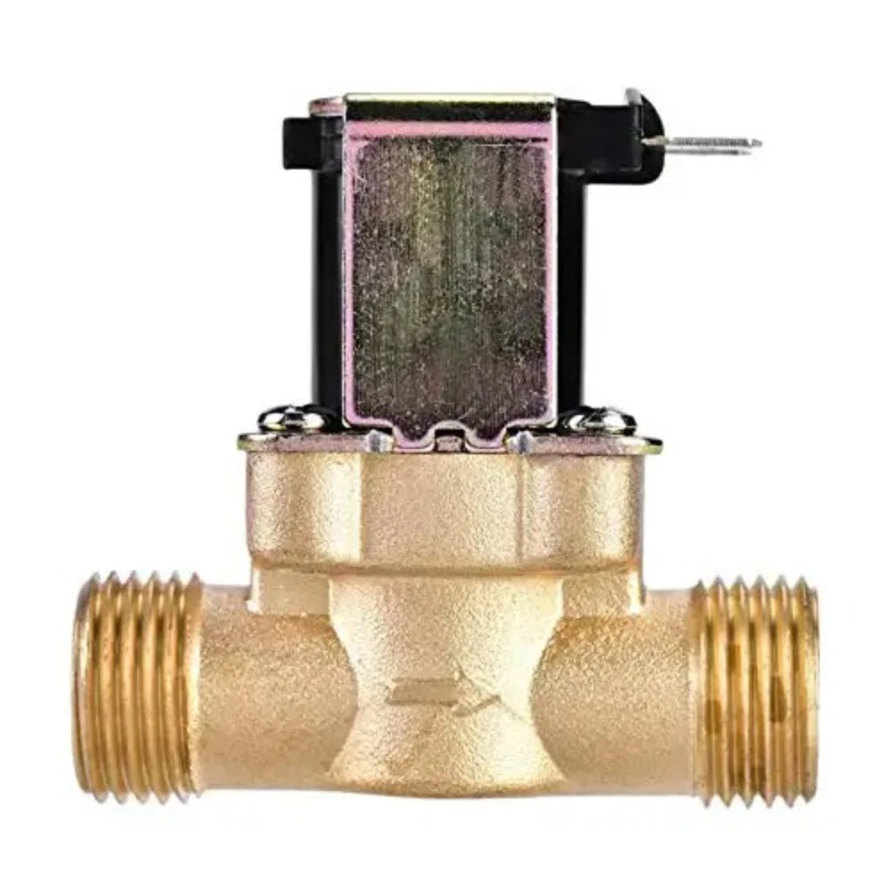 Electric Solenoid Valve N/C 12v 24v 220v G3/4'' G1/2'' Brass Air Inlet Flow Switch Normally Closed Inlet for Solar Water Heater Oasis Select