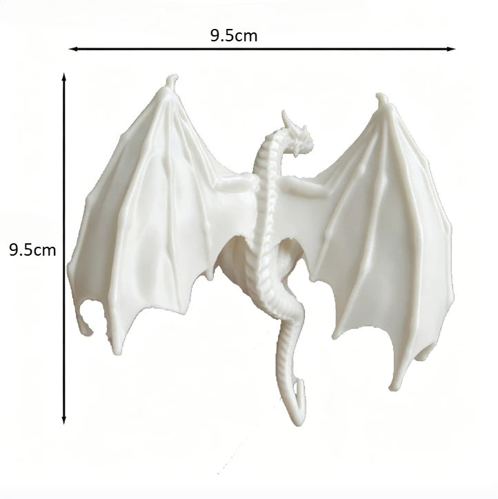 3D Printed Fantasy Climbing Dragon Figurine Dragon Monitor Desk Edge Ornaments Computer Screen Decor Sculpture Decorations Gifts Oasis Select Feilong White