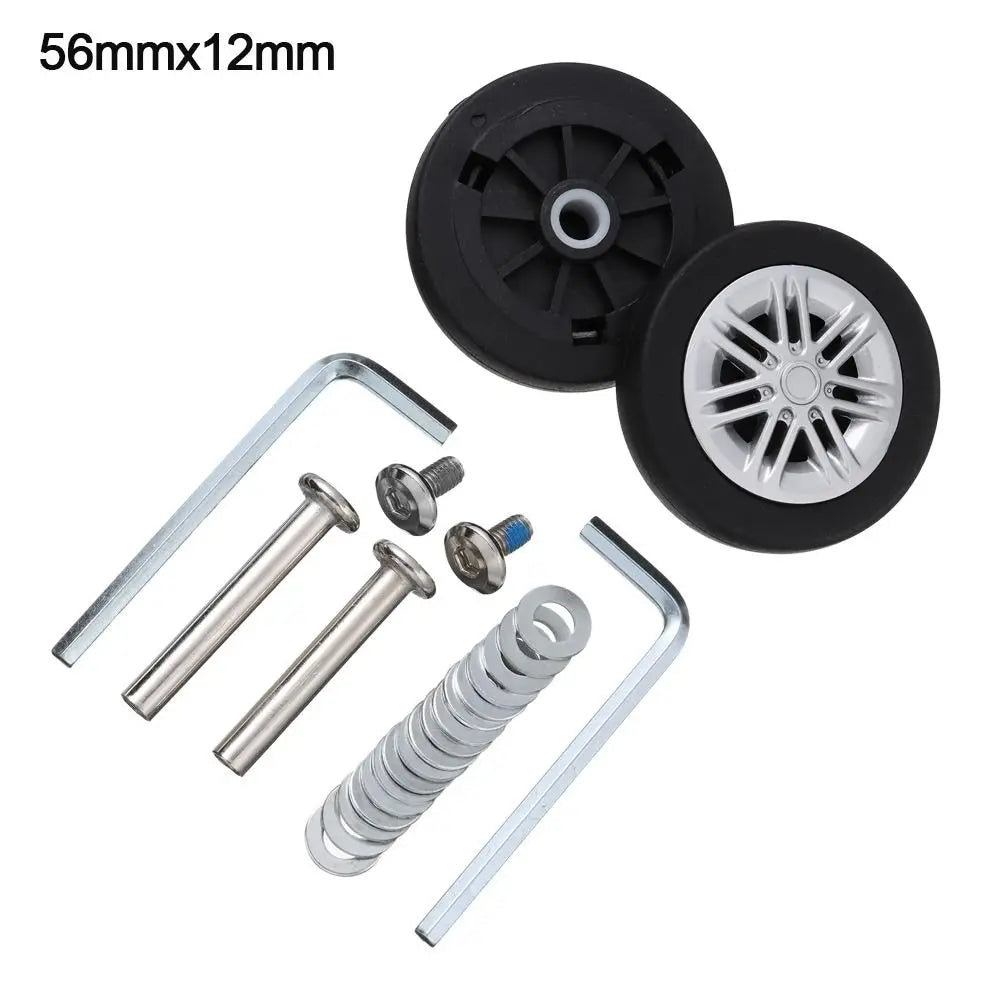 Replacement Caster Wheel Repair Kit Travel Luggage Wheels Suitcase Parts Axles Replace Wheels for Luggage with Vientiane Wheel Oasis Select 56mm x12mm