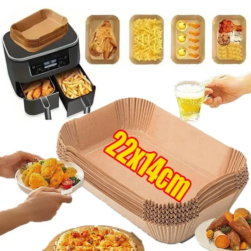 Disposable Air Fryer Paper Non-Stick Kitchen Baking Airfryer Mat Oilproof Micro-wave Barbecue Pad Baking Paper Liner Accessories Oasis Select