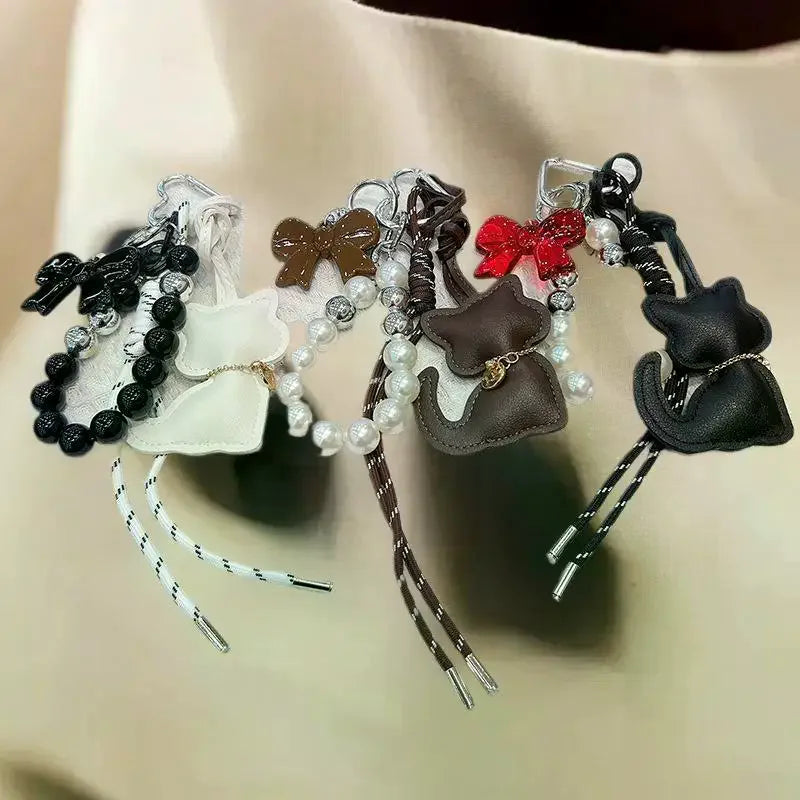 Black Cat Keychain Bag Charm Pendant | Cute Backpack Gift Bag Charm Keychain Oasis Select
