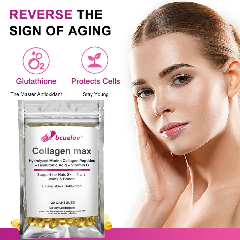Marine Collagen Peptides with Hyaluronic Acid & Vitamin C – 60ct