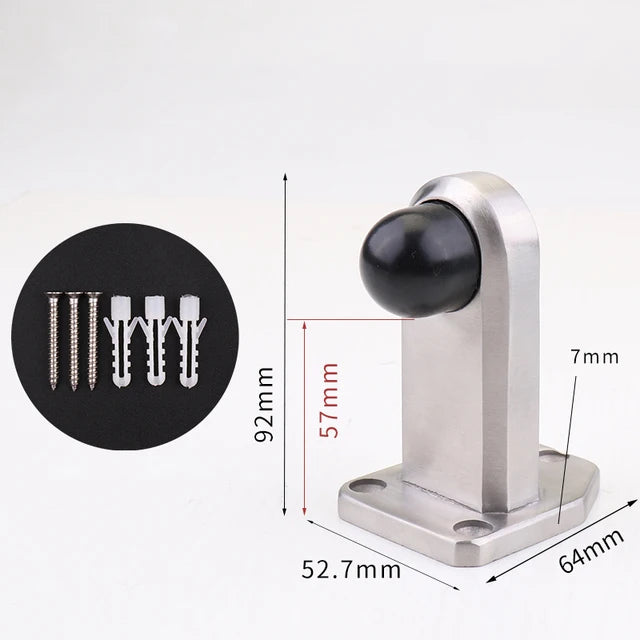 Heavy Duty Glass Door Stop with Solid Stainless Steel and Anti Collision Rubber Buffer to Protect Doors and Reduce Noise Oasis Select long China Mainland