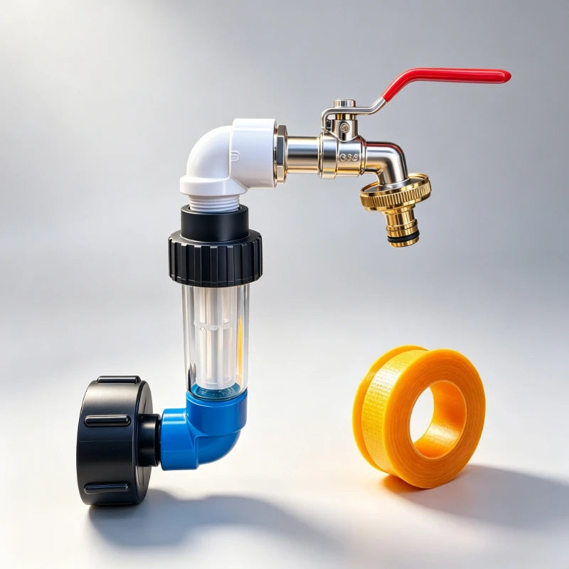 Copper Alloy Faucet with Partition Accessories Aquarium and Livestock Drainage Adapter PVC Rain Barrel Spigot Kit Oasis Select