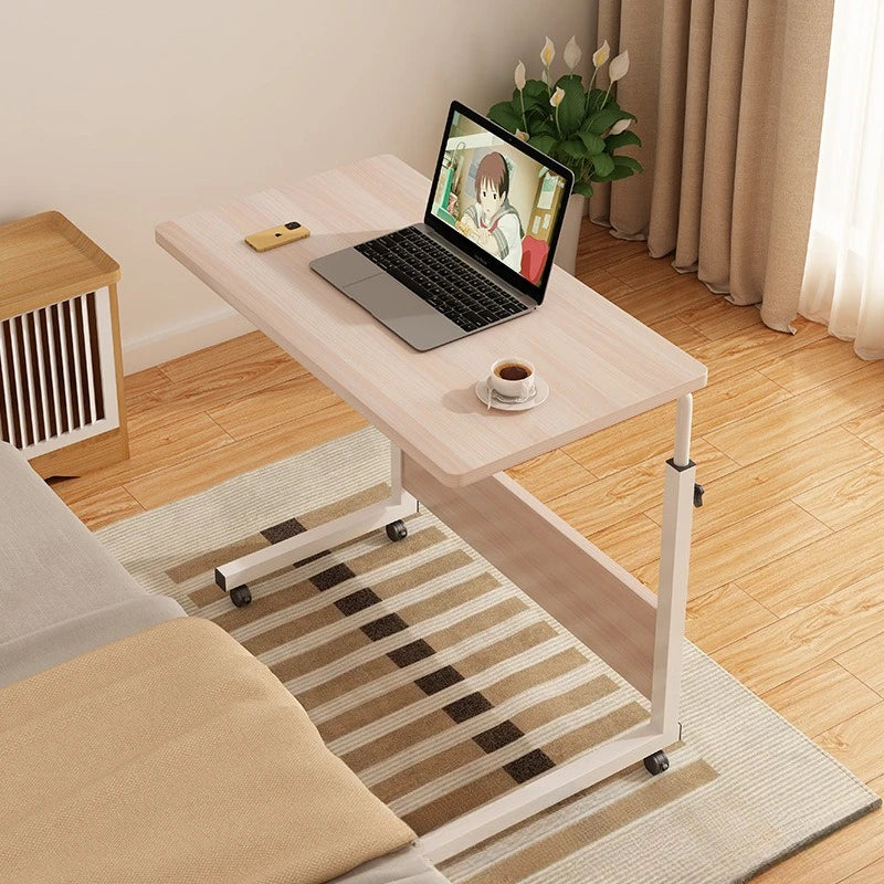 Multi-functional Household GoodsBedside Table Movable Lifting Computer Table Desk Bedroom Home Student Study Table Oasis Select Wood Grain 1-80-50