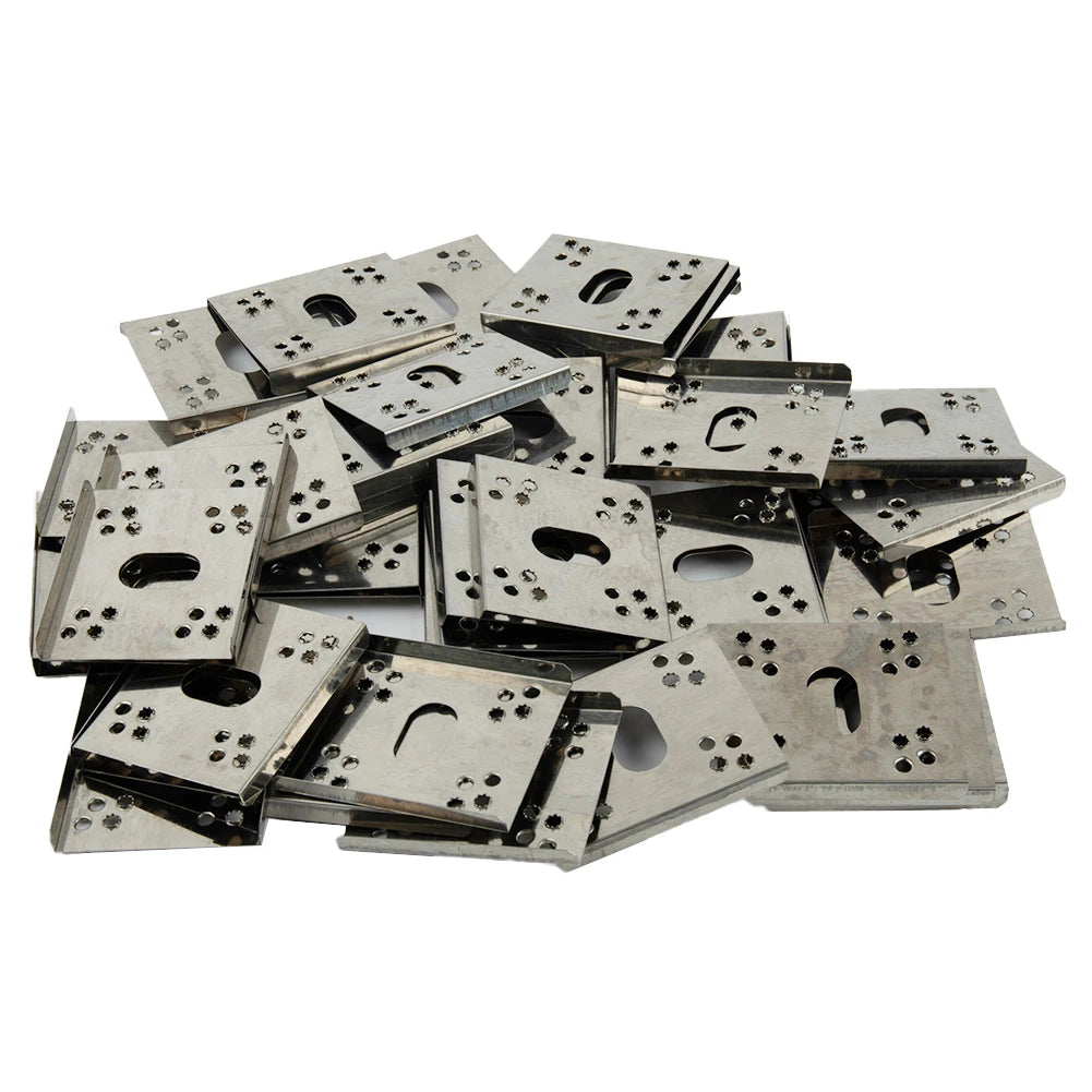 50Pcs Photovoltaic Grounding Plates C-Shaped Steel Photovoltaic Conductive Sheet For Solar Photovoltaic Systems Oasis Select 50pcs