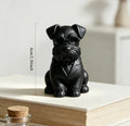 Gentleman Suit Wearing Schnauzer Figurine 3D Printing Cute Dog Statue Mini Puppy Ornaments for Home Office Desk Minimalist Decor Oasis Select Schnauzer black