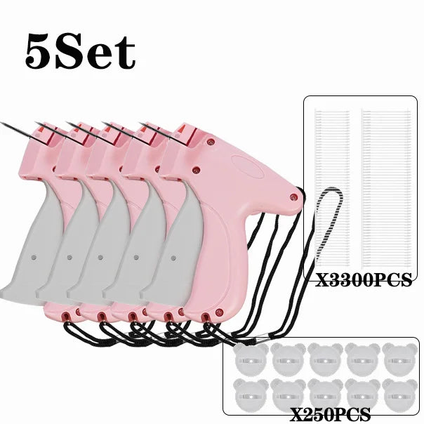 Garment Label Gun Quilt Holder Hangtag Gun Soft Silicone Pinless Snap Single Needle Sewing Gun Non-Tracking Sheet Anti-slip Tool Oasis Select 5Set