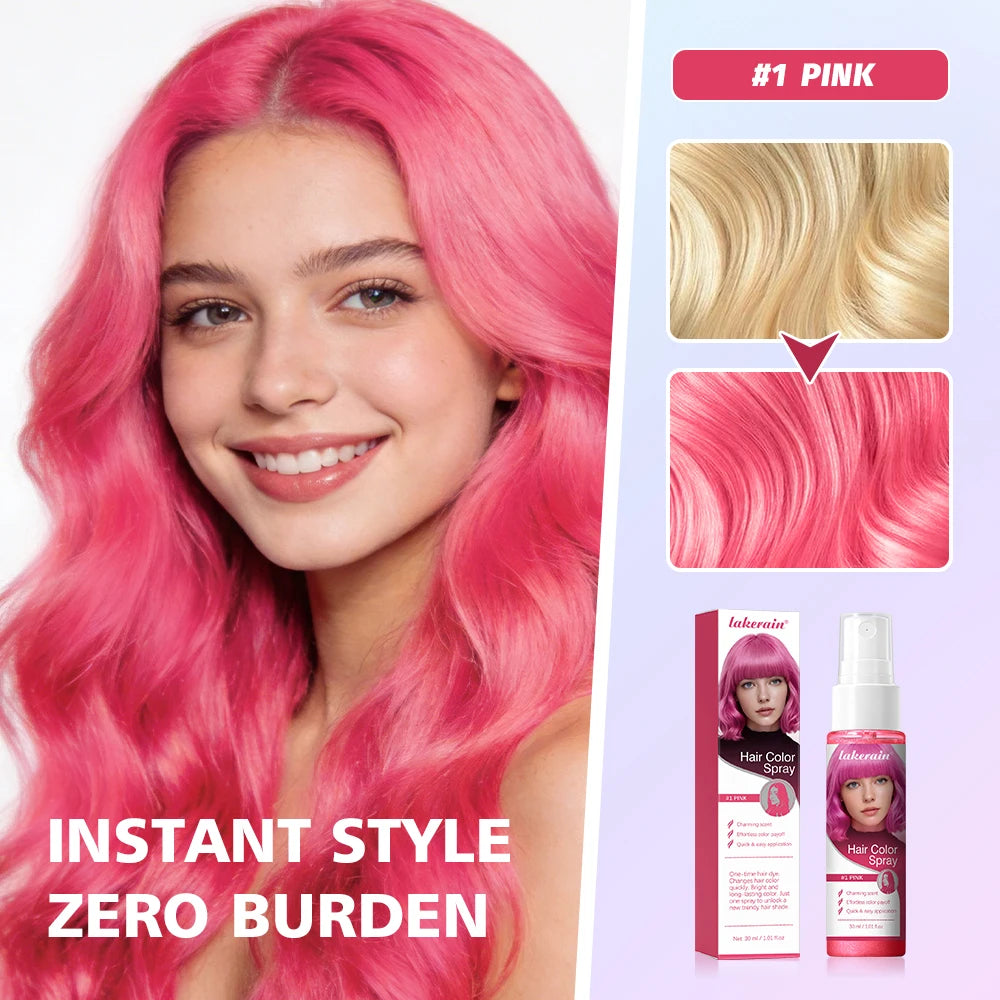 Hair Color Spray Instant Hair Dye One-Time Temporary Washable DIY Hair Chalk Multi Color Party Cosplay Makeup Styling Oasis Select