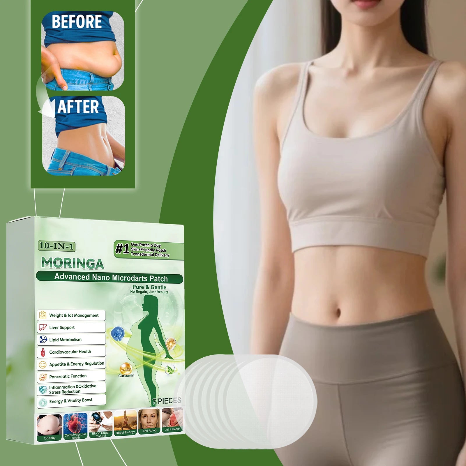 Moringa Nano Microdart Patch – Breathable Body Skin Care
