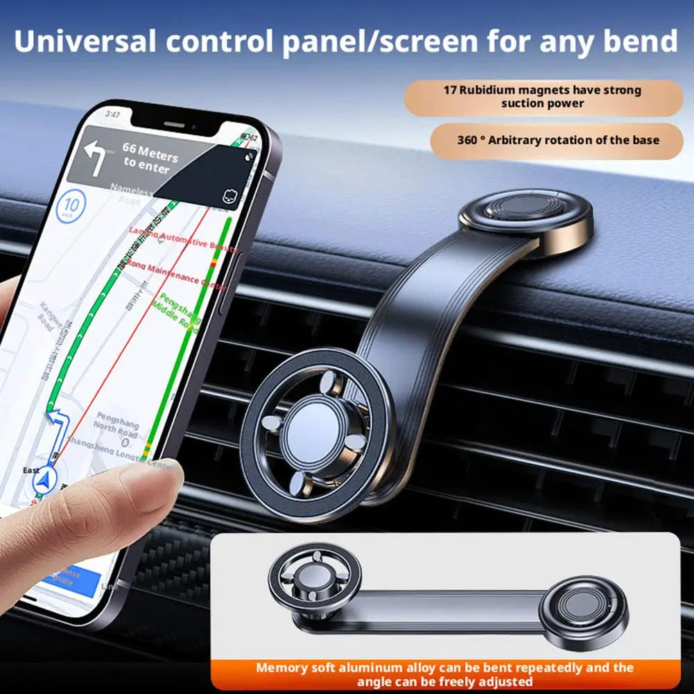 Magnetic Car Phone Holder – 17 Magnets, 360° Air Vent Mount