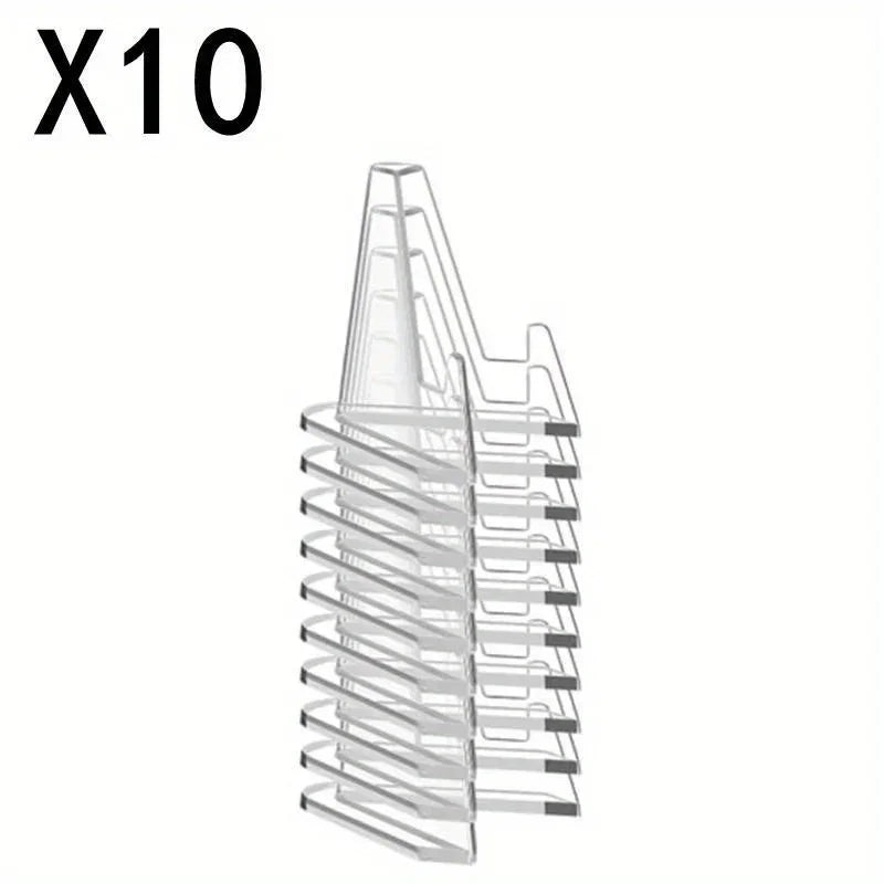 10/30pcs Transparent Acrylic Coin Display Stand Trading Card Stand Commemorative Coin Mini Stand Badge Stand Ornament Oasis Select 10Pcs