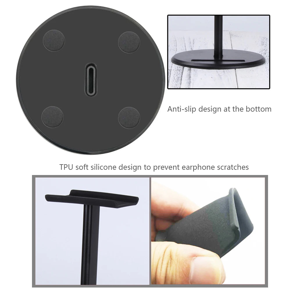 Aluminum Alloy Gaming Headphone Stand | Vertical Headset Holder