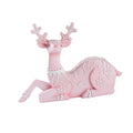 Christmas Reindeer Statue Xmas Elk Figurine Party Ornament Animal Adornment Holiday Decoration Deer Sculpture for Indoor Desk Oasis Select D