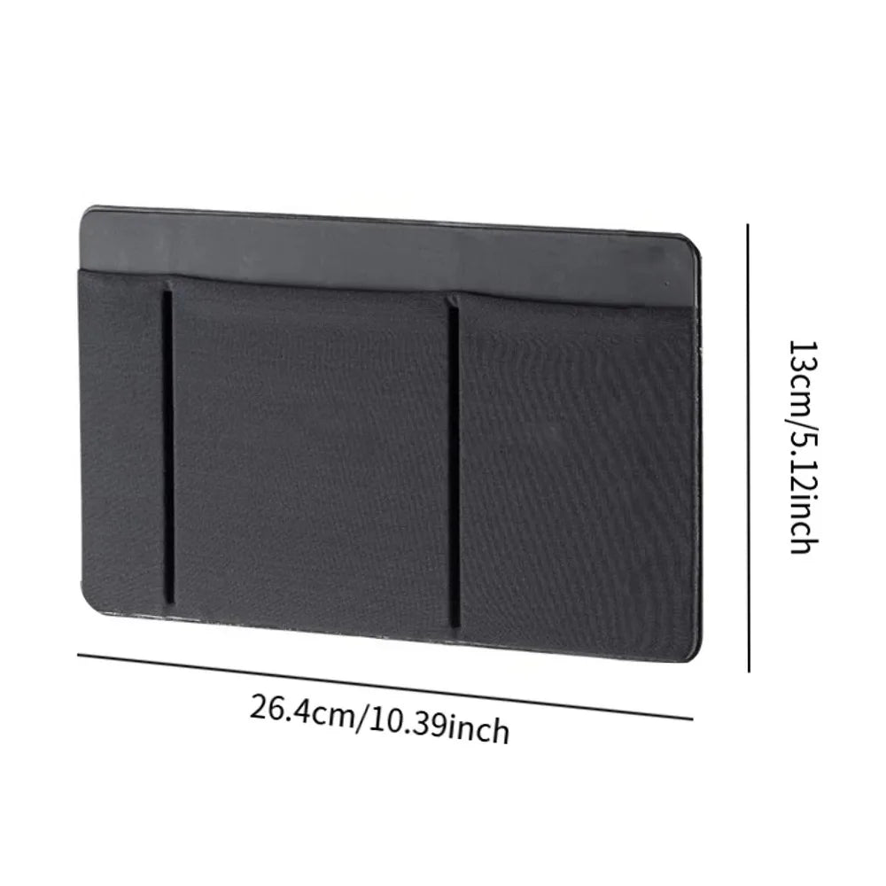 Pouch Holder Elastic Mouse Bag Storage Pouch Adhesive Laptop Back Storage Bag Organizer Holder Notebooks Back Organizer Work Oasis Select