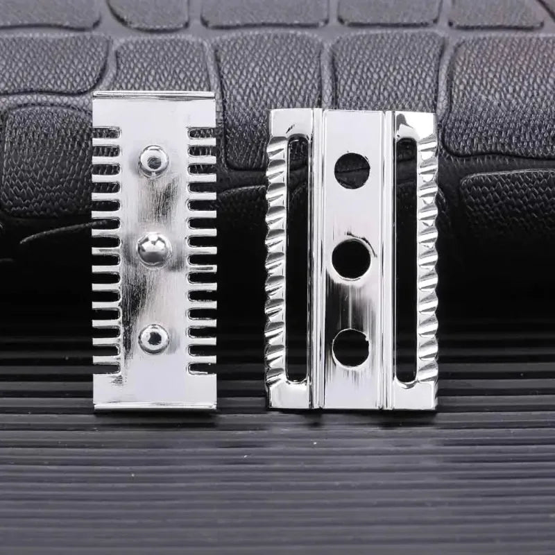 YAQI Men's Double-Edged Slant Safety Razor Head Replacement Aggressive Chrome Color Accessory Oasis Select