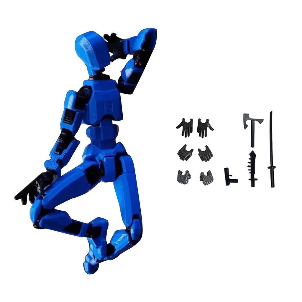 Titan 13 With Wings Figure Toys Lucky T13 Joint Movable Action Figuras 3D Printed Multi-Articular Robot Toys For Kids Gifts 13cm Oasis Select Blue One Size