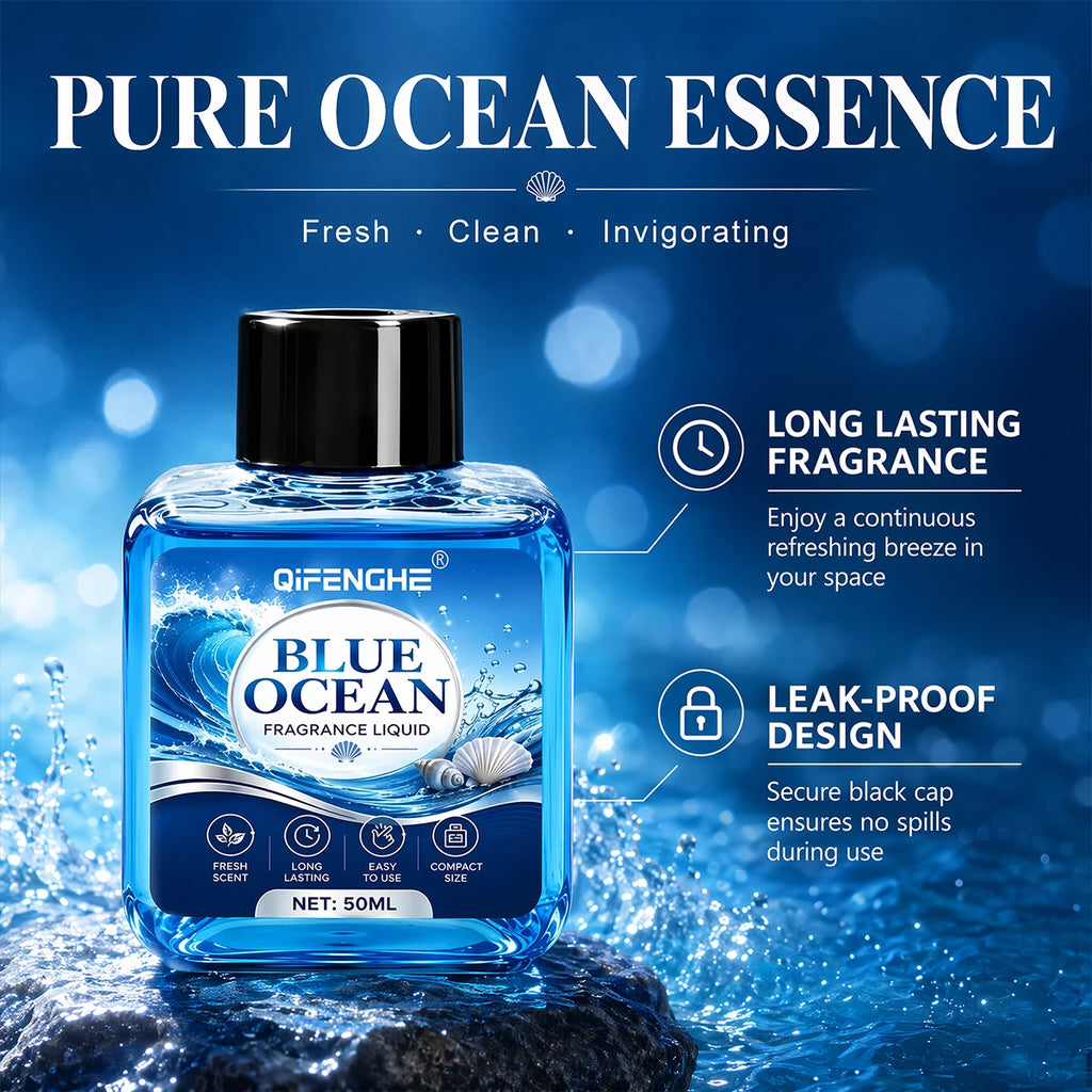 QIFENGHE Blue Ocean Car Air Freshener Liquid 50ML