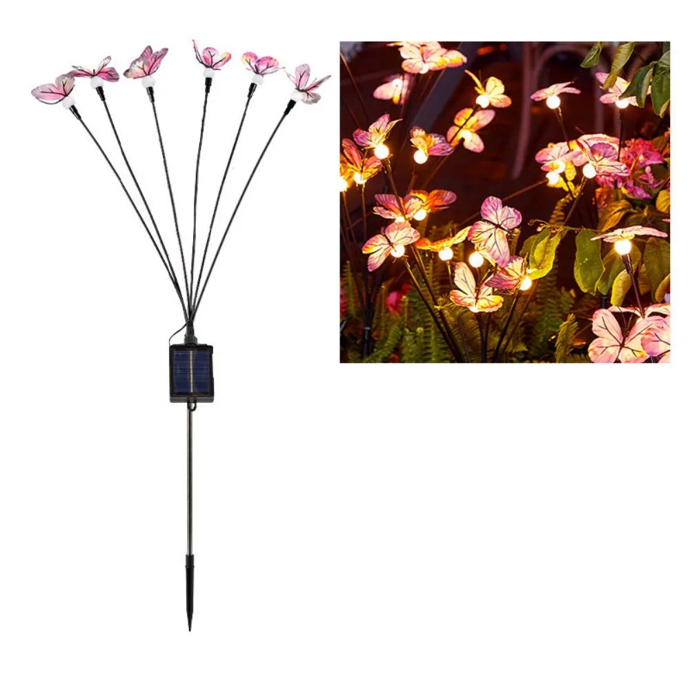 Butterfly Solar Garden Lights – 6/9 Head, 8 Modes, Waterproof