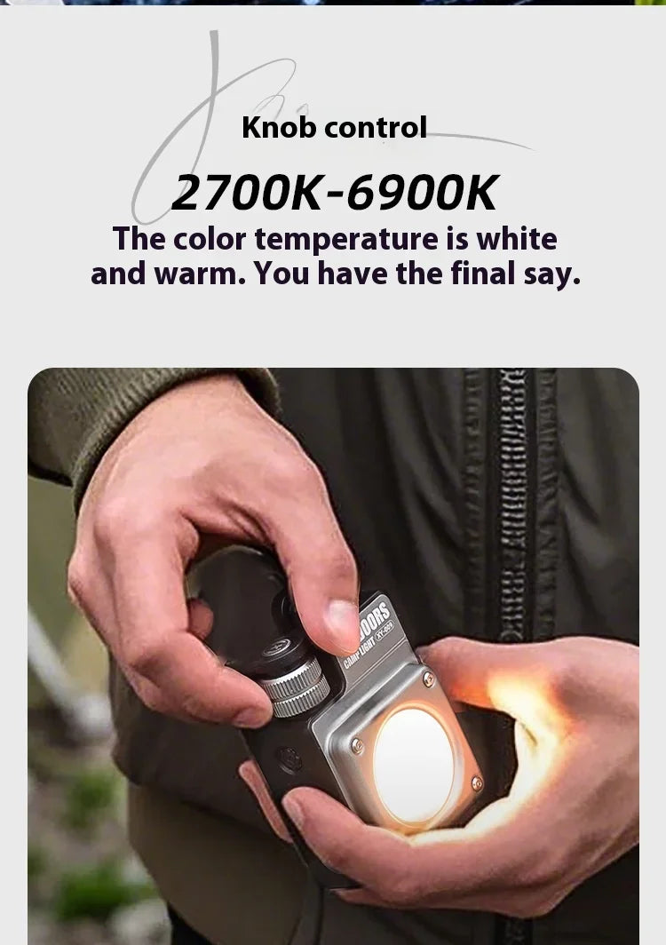 COB Camping Light with Magnetic Hook Emergency Charger, IPX4 Waterproof Camping Lantern LED Light for Outdoor Oasis Select