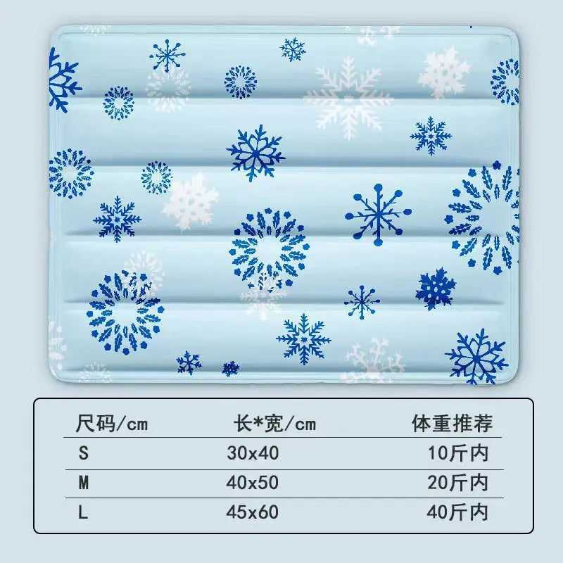 Pet Ice MATS, Mat MATS, Dog Summer Cooling MATS, Cat Ice Beds, Cooling Products, Summer Ice Beds Oasis Select Blue snowflake M 50x40cm