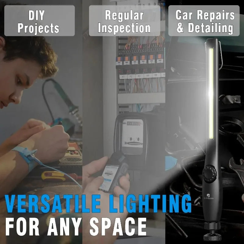 COB Work Lights Portable with Magnetic Car Repair Lamps Rechargeable LED Flashlight Portable Stepless Dimming Emergency Lights Oasis Select