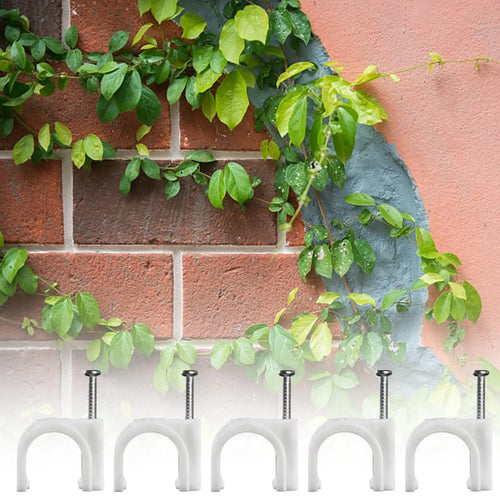 Plant Clips 100pcs Climbing Plants Outdoor Support for Indoor Outdoor Garden Brick Multifunctional Cable Wire Clips Fixing clip Oasis Select