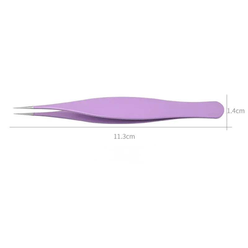 New Super Pointed Acne Clip Acne Needle Grafting Eyelash Clip Blackhead Clip Fake Eyelash Tweezers Lash Tweezers Oasis Select