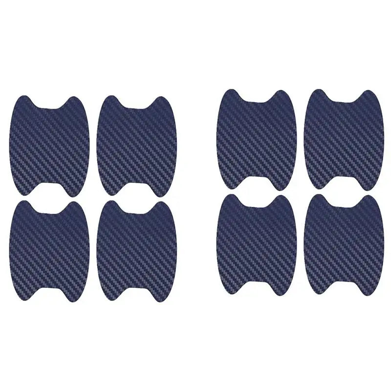 4/8/12/16Pcs Car Styling Mouldings Sticker Car Door Sticker Carbon Fiber Scratches Resistant Cover Auto Handle Protection Film Oasis Select 8pcs blue