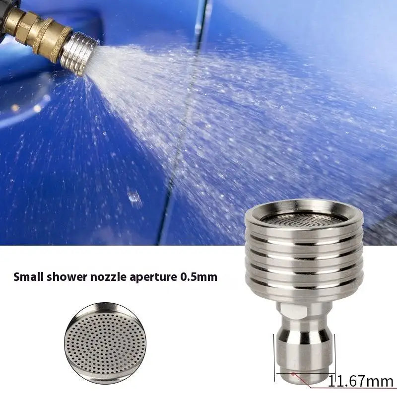 High Pressure 1/4 Interface Quick Connect Water Sprinkler Washing Nozzle Stainless Steel Shower Blades Wash Cars Irrigation Tool Oasis Select 05mm