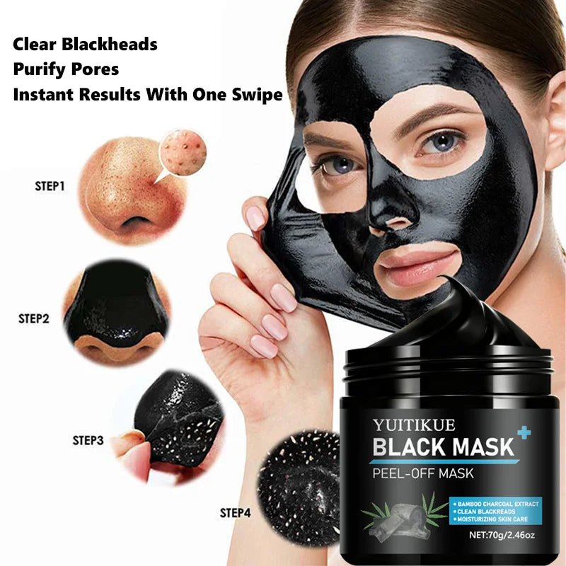 YUITIKUE Bamboo Charcoal Peel-Off Black Mask – Pore Purifying