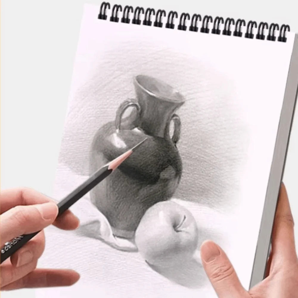 100 Sheets Coil Sketchbook Perforated Pages Easy To Tear Spiral Bound Artist Sketchbook 100gsm Thickened Paper Acid-Free Paper Oasis Select