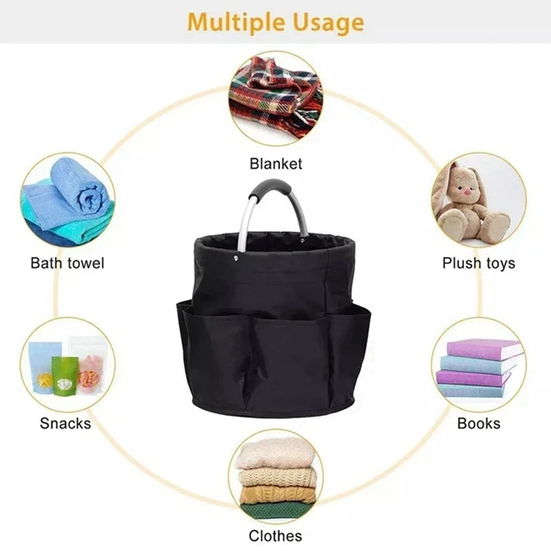 WISH 17L Large Storage Bag Folding Basket Picnic Tote Bag Outdoor Cleaning Storage Bag With Handle Tool Bag Cleaning Supplies Oasis Select