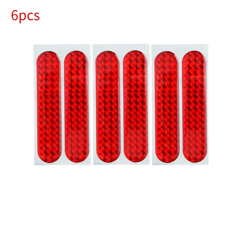 Car Reflective Sticker Car Door Stickers Decal Warning Reflective Tape Strips Red Safety Mark Auto Reflector Stickers Oasis Select 3pairs