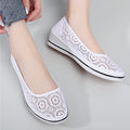 Women's Wedge Heel White Mesh Shoes Comfortable Non-slip Hollow Breathable All-match Work Beauty ShoesWhite Lace Hollow Breathab Oasis Select White 41