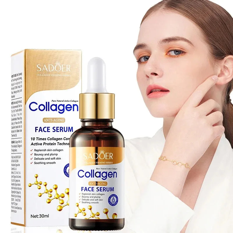 1/3/5pcs SADOER Collagen Face Serum skincare Facial Essence Liquid Anti-aging Moisturizing Nourishing Facial Serum Skin Care Oasis Select