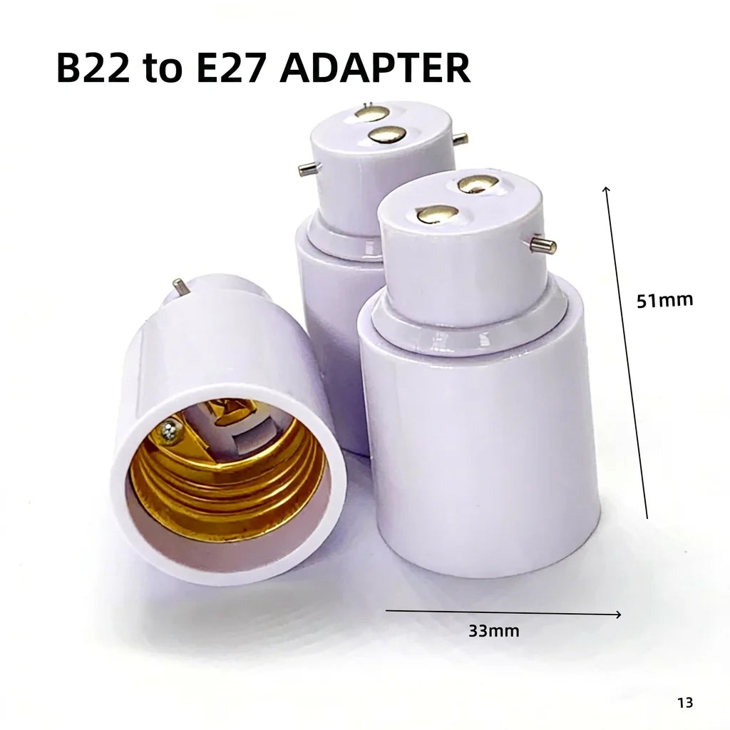 Lamp Holder Converter Compatible Socket Adapter E27 To E14 Converter Insulating B22 To E27 Adapter For Living Room Study Bedroom Oasis Select