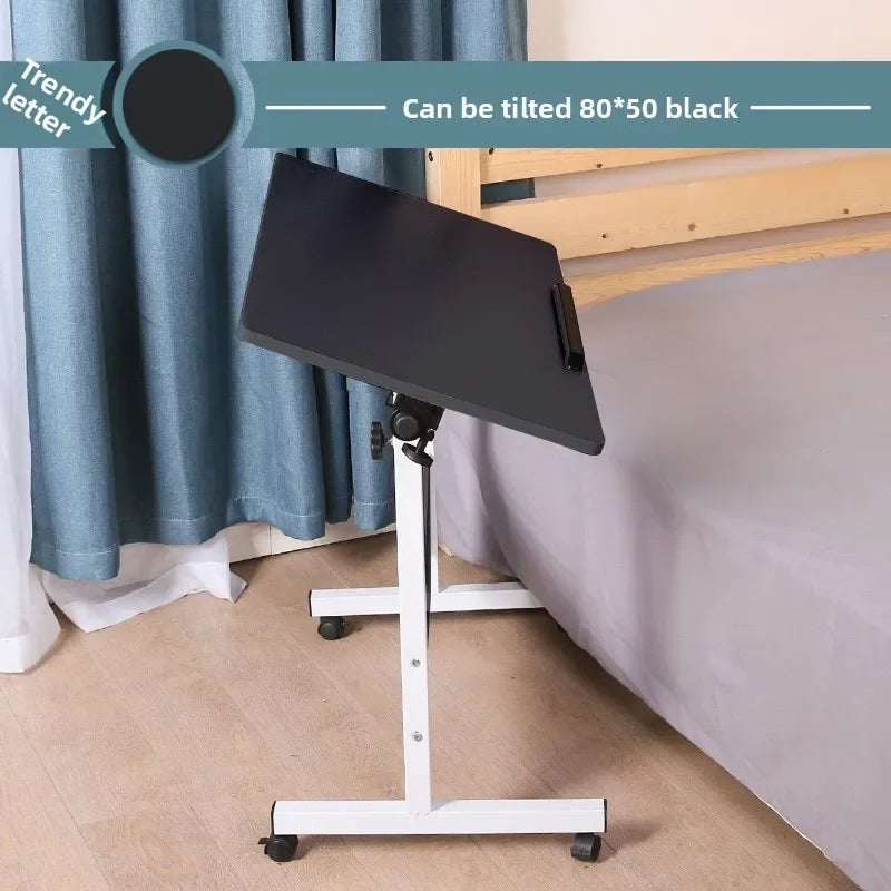 Computer desk Lazy table Desktop household bed Desk Simple small table Simple folding table Removable bedside table Durable Oasis Select Black 80x50