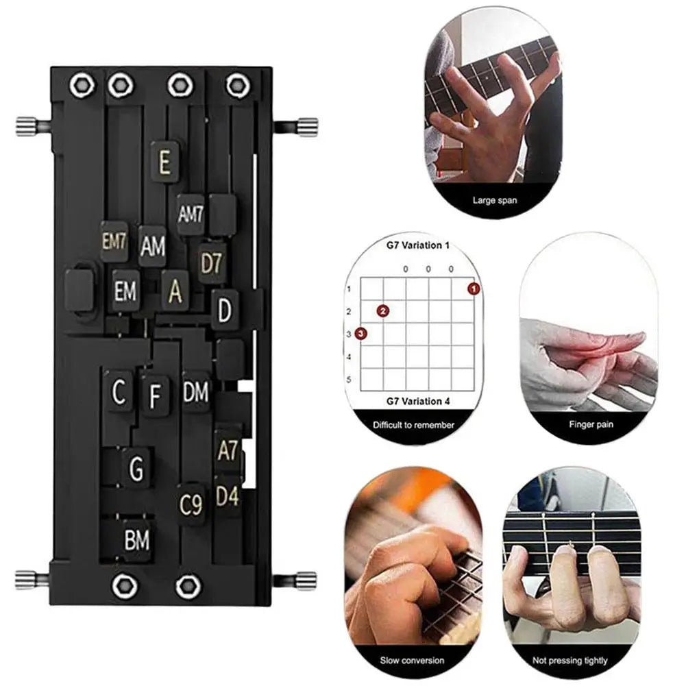Portable Guitar Chord Trainer – One-Touch Learning Aid