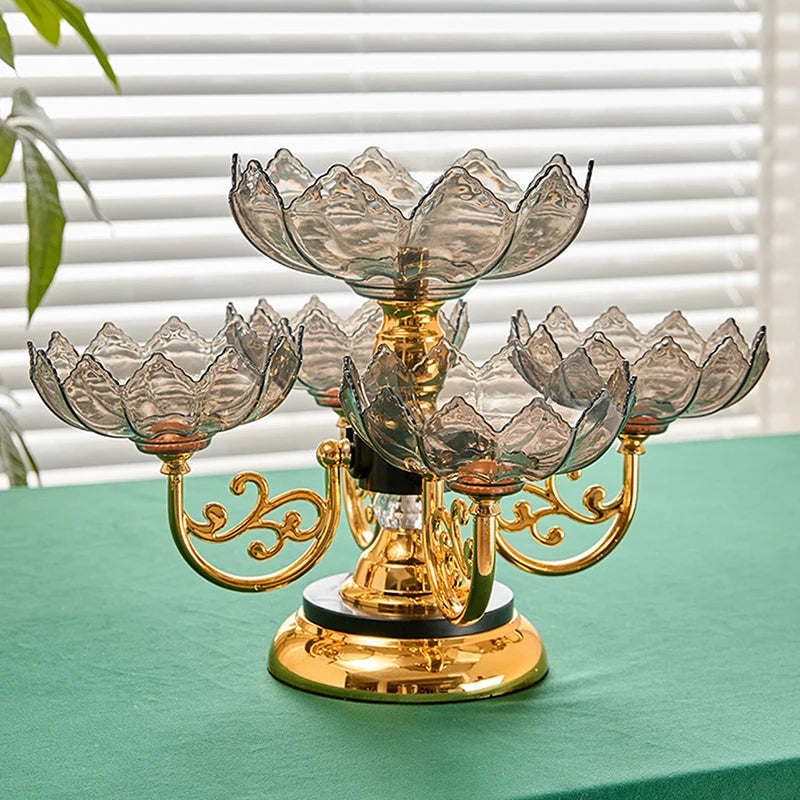 Luxury Multi-Level 360° Reversible Crystal Fruit And Candy Tray for Christmas Celebrations Oasis Select 004
