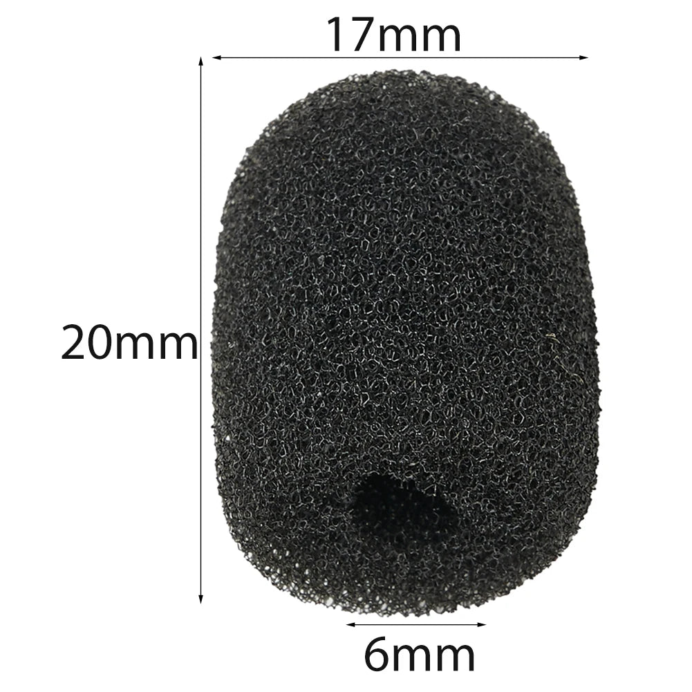 10pcs 6mm Mini Headset Microphone Cover Sponge Foam Windscreen Replacement Lavalier Gooseneck Conference Mic Cover Oasis Select
