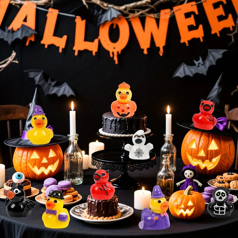 40 sets of Halloween mini ducklings, with 8 different styles randomly distributed, suitable for garden decoration Oasis Select